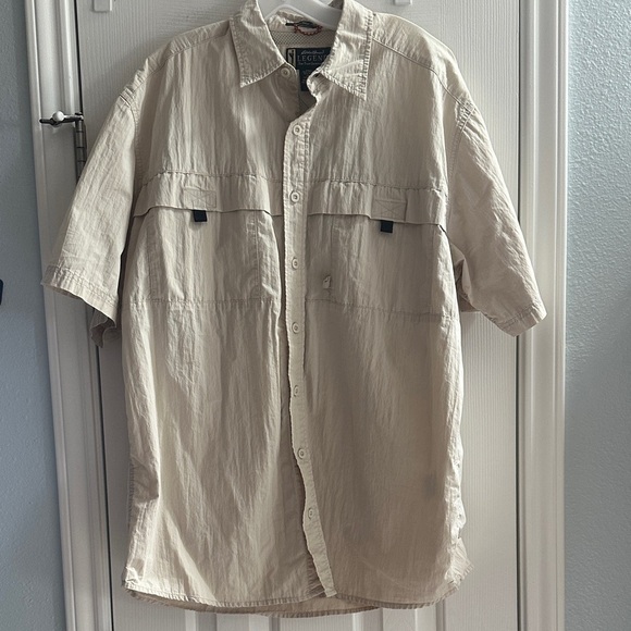 Eddie Bauer Other - Vintage 90s Eddie Bauer Legend Tan Button Down Shirt Large Tall Gorpcore Fishing